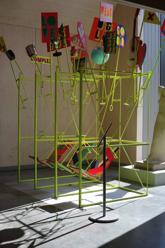 Chair Sculpture by Morag Myerscough and Luke Morgan, Ditchling Museum, Photo by Louise Rouse