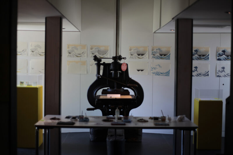 Press at Ditchling Museum, ukiyoe stages